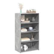 Credenza-Buffet-Armadio da cucina Grigio Cemento 70x41x124 cm in Legno Multistrato