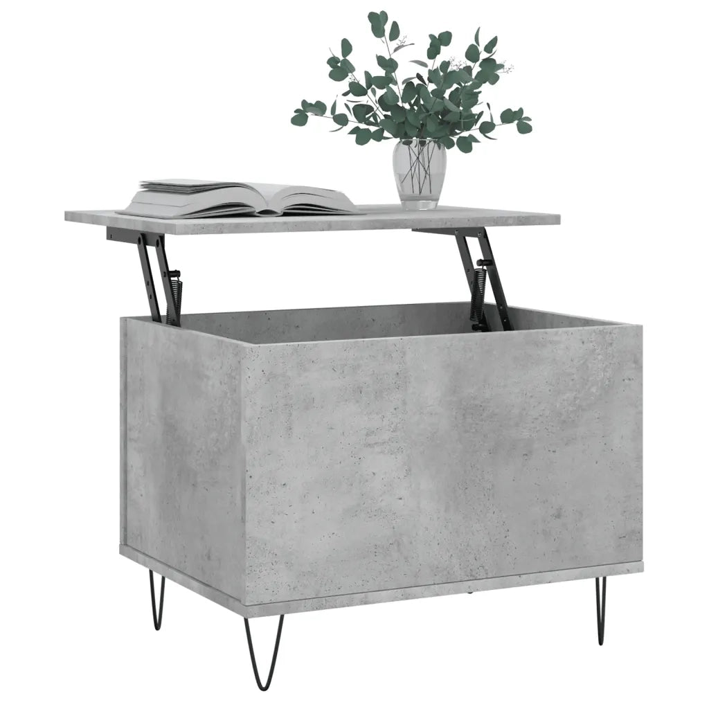 Tavolino salotto | Tavolino da caff¨¨ | Tavolino da Soggiorno Grigio Cemento 60x44,5x45 cm Legno Multistrato