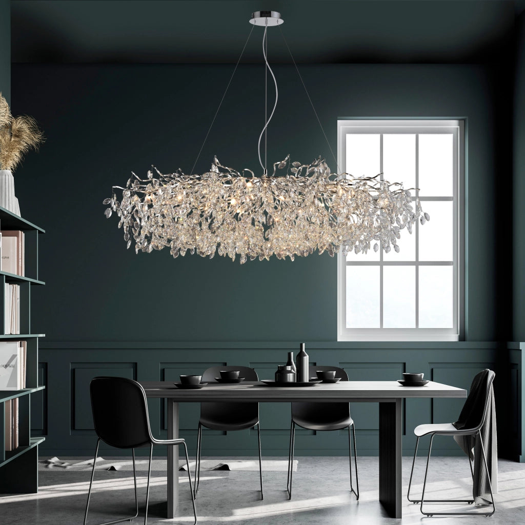 Lampadario cristallo glamour cromato 16xG9 Ricicle Neuhaus