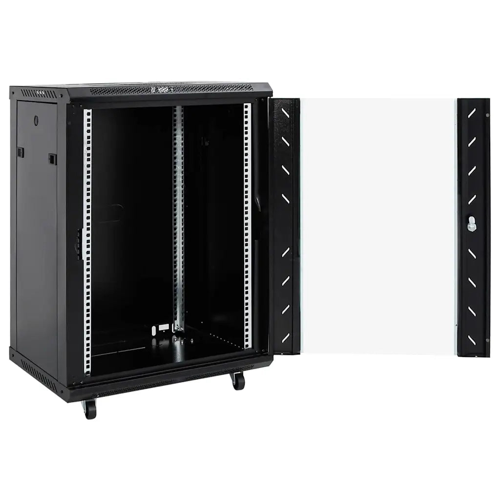Armadietto di Rete 15U con Ruote Girevole 19" IP20 60x45x86 cm