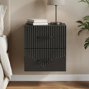 Mobiletto da notte a muro con cassetto Nero 34,5 x 33 x 40 cm 898977