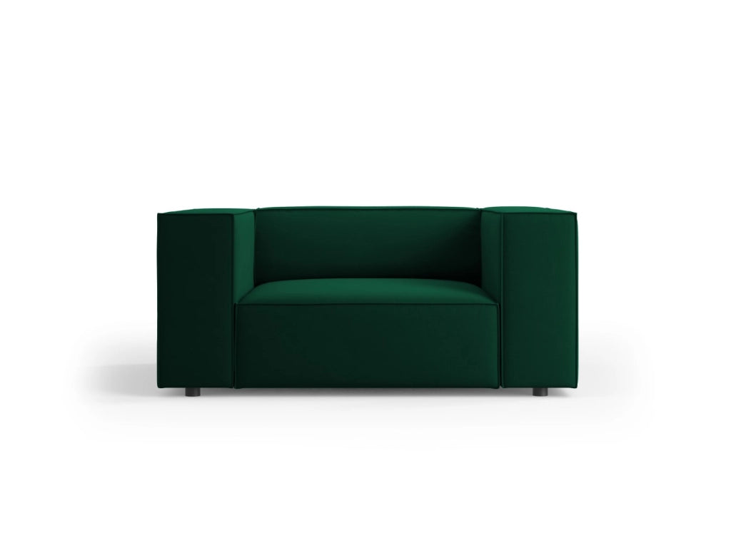 Cosmopolitan Design - Poltrona "Arendal" in velluto verde bottiglia 