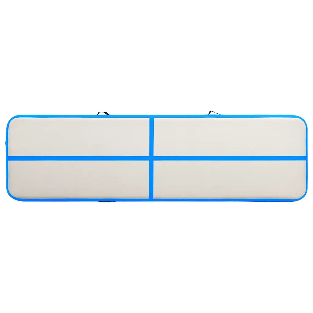 Tappetino Ginnastica Gonfiabile con Pompa 800x100x20cm PVC Blu 92692