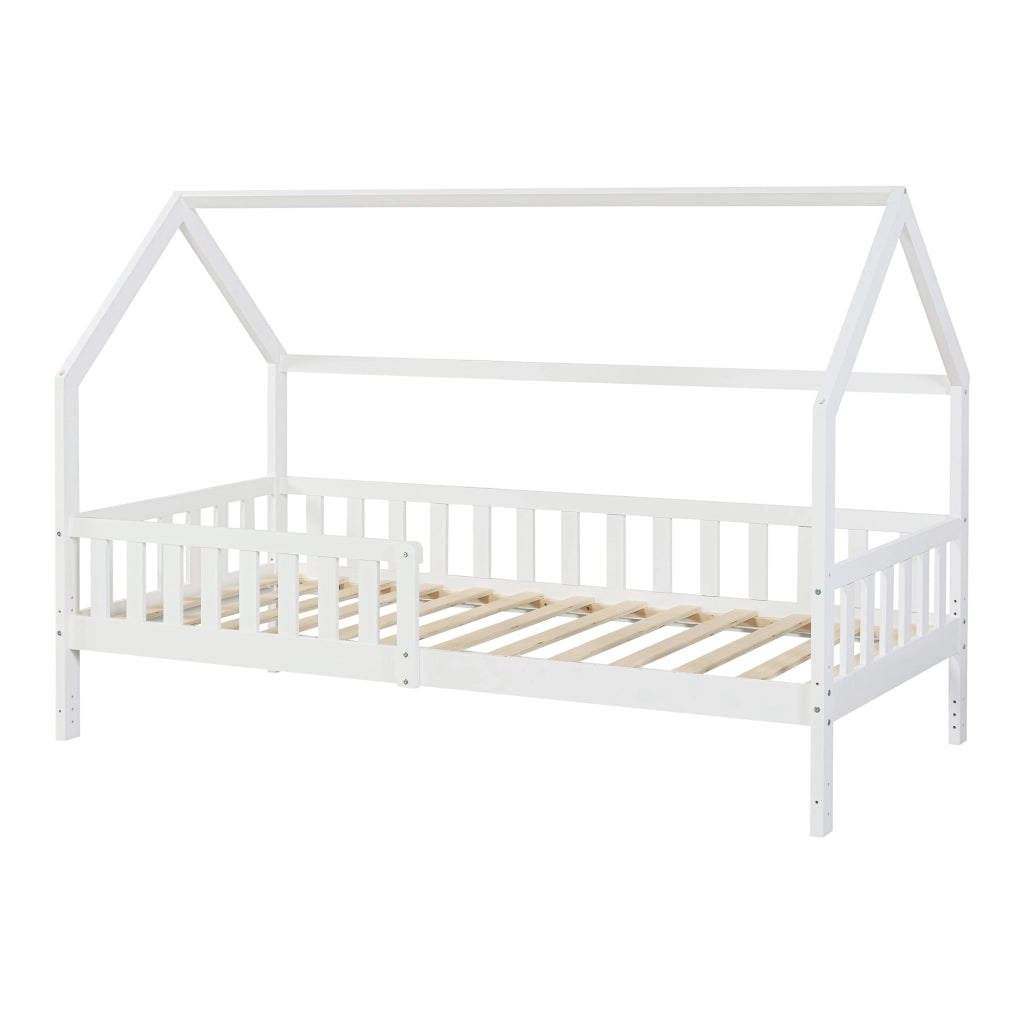 Letto Casetta per Cameretta Ydre 90x200 cm Bianco [en.casa]