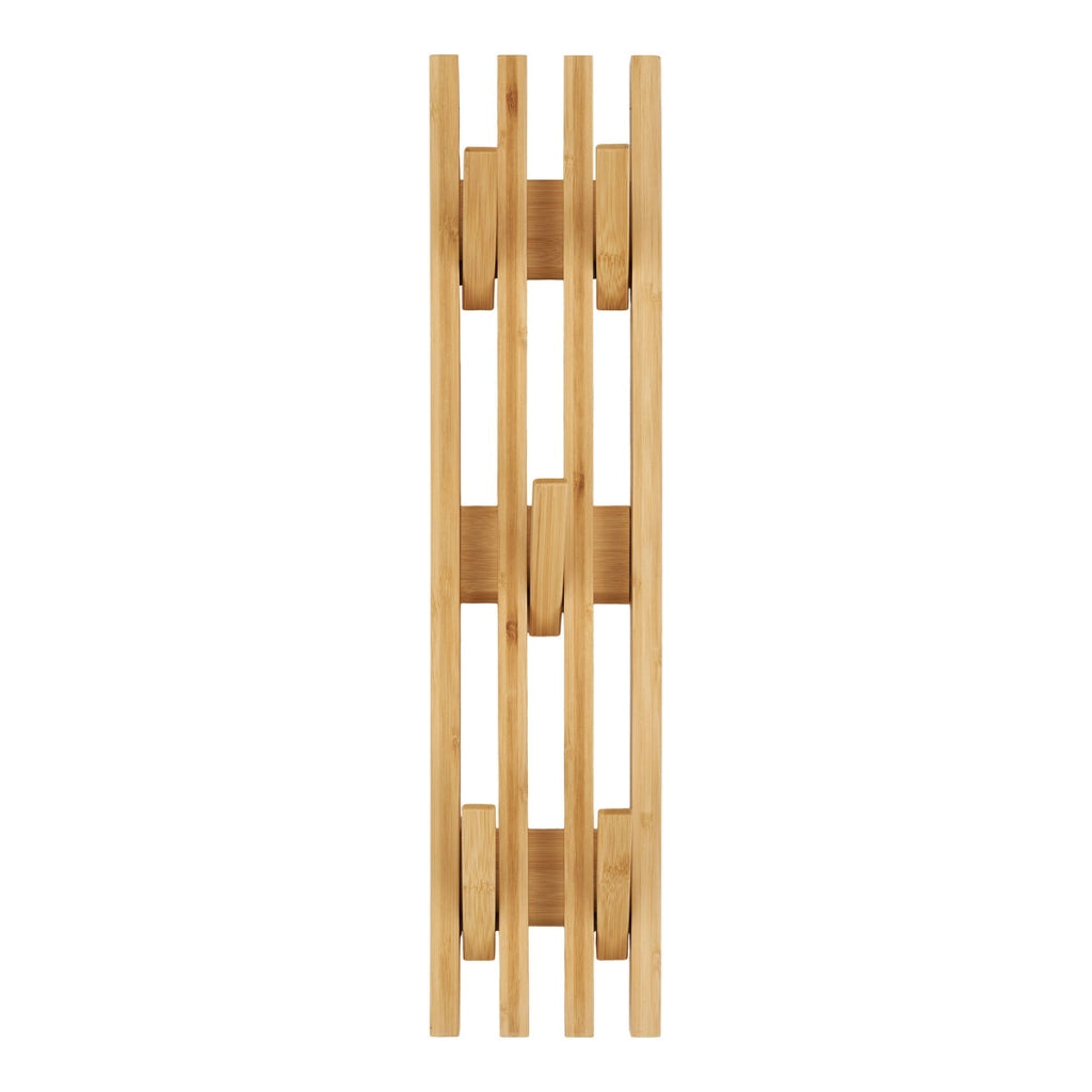 Appendiabiti da Parete Ember, Marrone, Bamboo, 3,5x14x60 cm