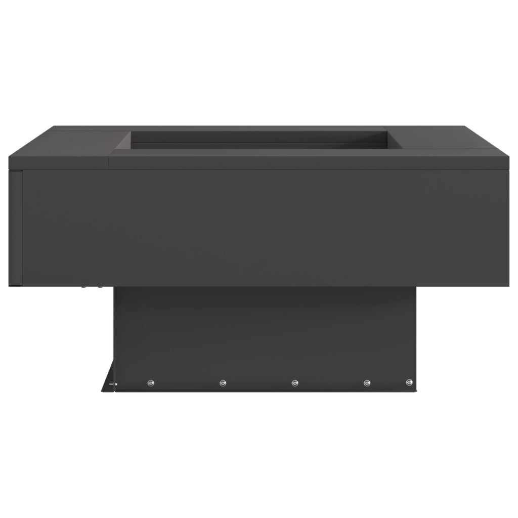 Focolare Square Nero 60x60x30 cm Acciaio