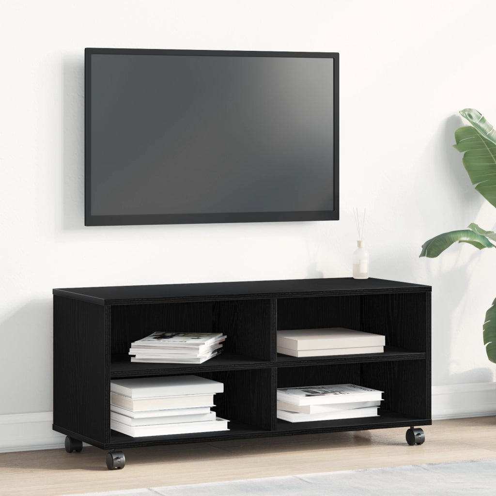 Mobile TV  Nero 90x35x35 cm in legno ingegnerizzato