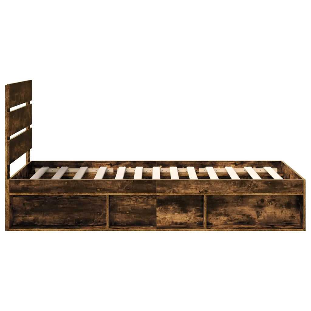 Struttura del letto-Giroletto Rovere fum¨¦ 90 x 190 cm Pino massello 828297