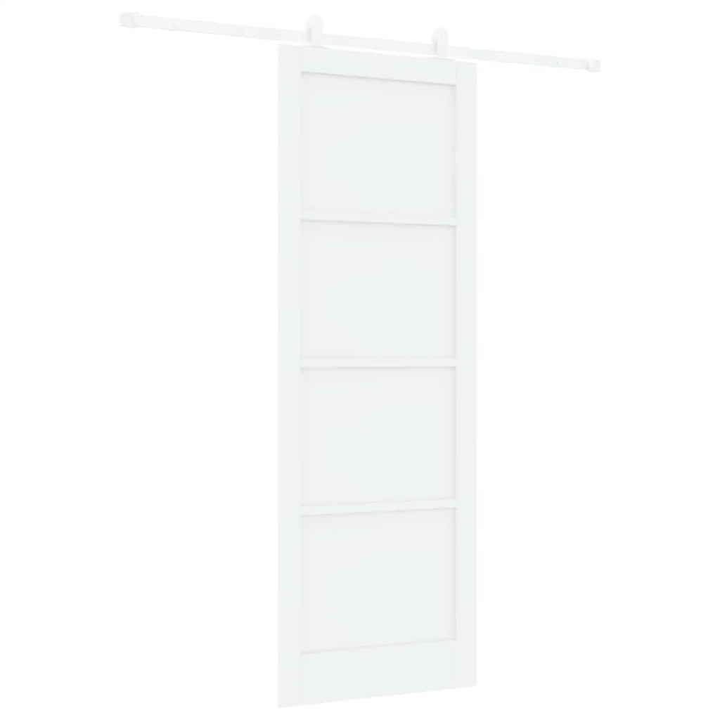 Porta scorrevole Bianco 83 x 232 cm Legno Massello di Pino 3445482