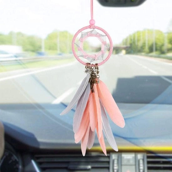 Dromenvanger veer rossa manuale per bambini - accessori per retrovisore auto - decorazione per Natale e Festa.