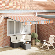 Tenda Retrattile Automatica con Striscia LED Multicolore 350x250 cm