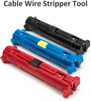 Strippatore universale per cavi a fibra ottica - strumento per staccare l'isolante elettrico - strumento per staccare le guaine di cavi rotondi - colore rosso