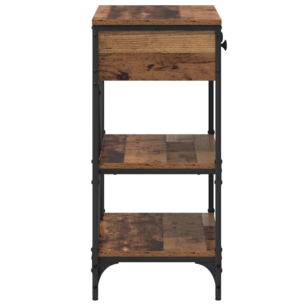 Tavolo consolle con cassetto Marrone 75 x 34,5 x 75 cm legno 871312