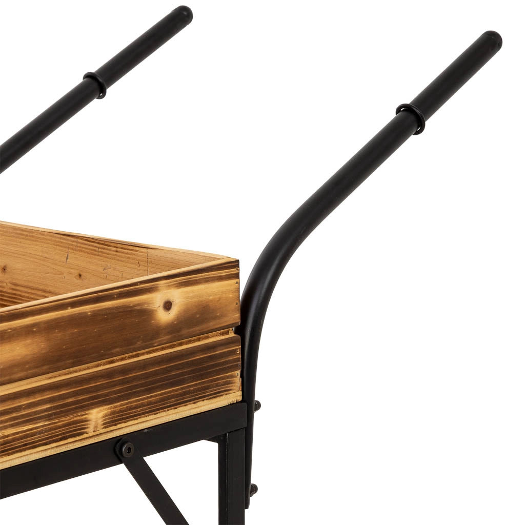 Carrello fioriera legno marrone 96x45x63h cm