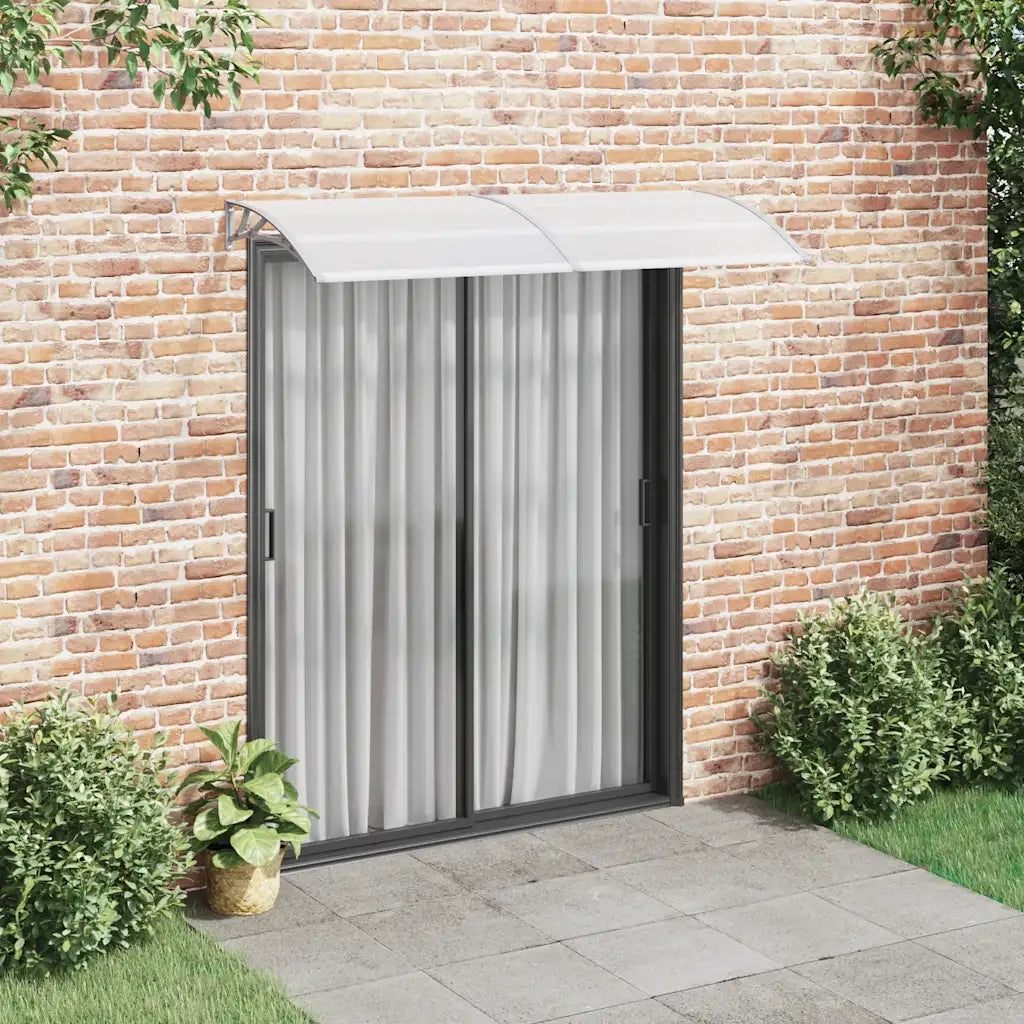Pensilina per Porta Grigia e Trasparente 200x75 cm in PC CFW2119126