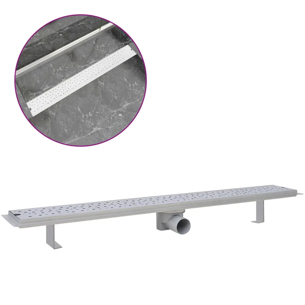 Canaletta Drenaggio per Doccia Lineare 930x140 mm Acciaio Inox 142193
