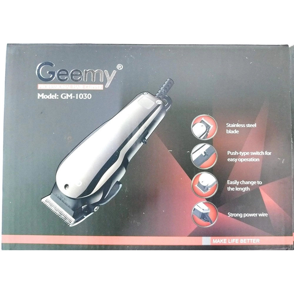 Trade Shop - Tagliacapelli Professionale Gm-1030 Trimmer Elettrico Con Filo Rasoio Per Uomo -