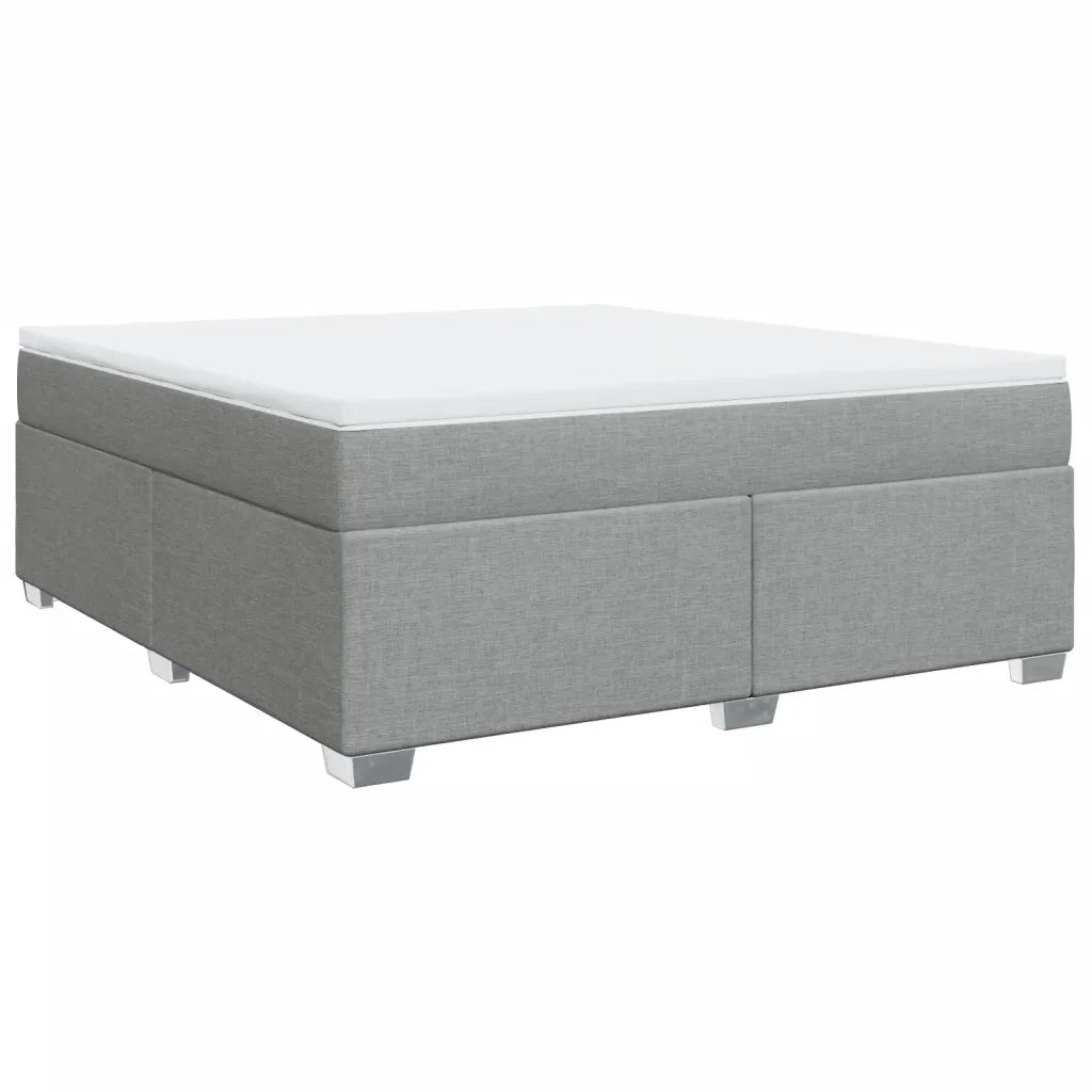Giroletto a Molle con Materasso Grigio Chiaro180x200 cm Tessuto