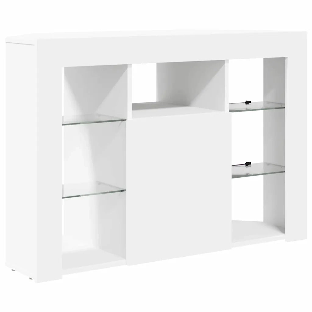 Mobile TV LED Angolare Bianco 100x40x68cm Legno multistrato 889785