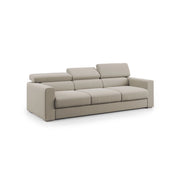 Dylan Divano a 3 sedute con estraibile a cassettone in tessuto simil cotone impermeabile T13 240 cm panna