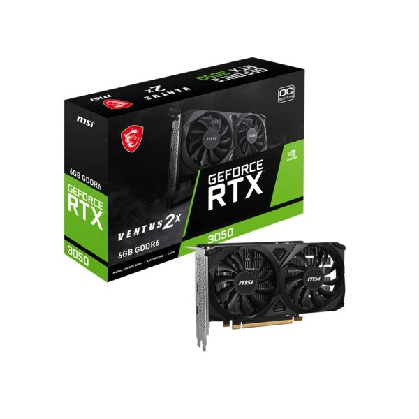 Msi ventus geforce rtx 3050 2x e 6g oc nvidia 6 gb gddr6 - RTX 3050 VENTUS 2X E 6G OC