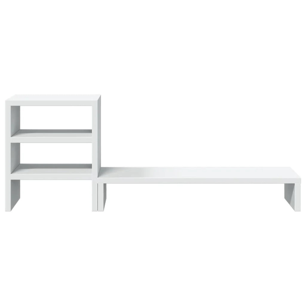 Supporto per monitor in legno ingegnerizzato bianco mobile da scrivania e organizer per ufficio 02_0044957
