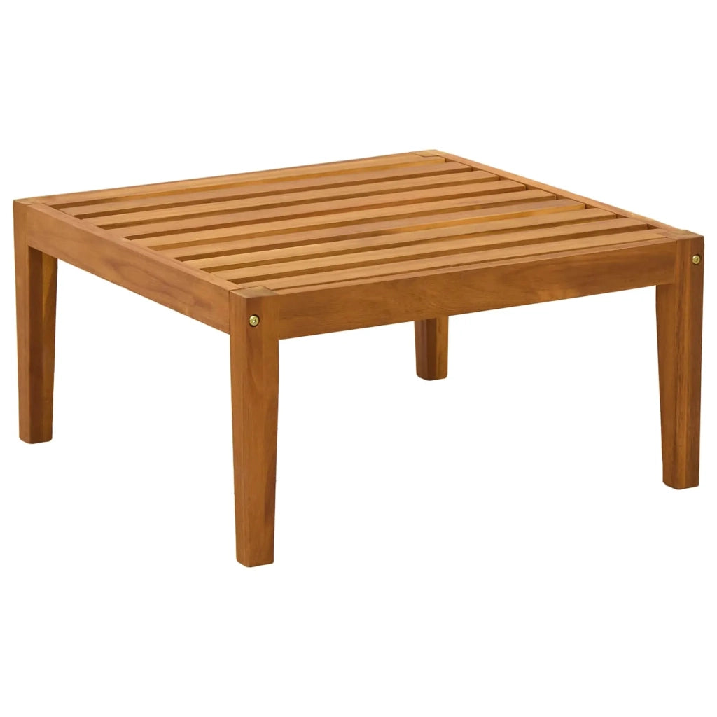 Sedia da giardino-Poggiapiedi da giardino con cuscino Legno di Acacia Massello