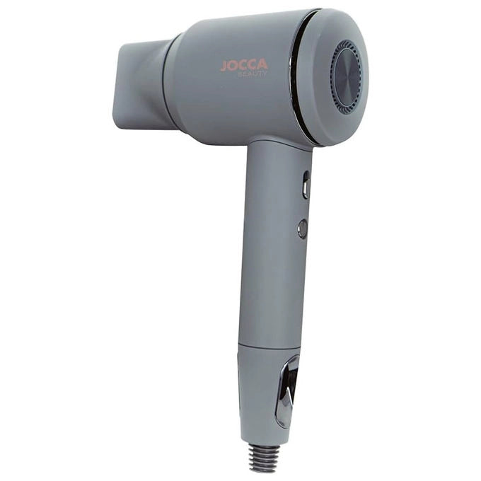 Jocca Asciugacapelli Silenzioso 1600-1800W Tecnologia Ionica 4 Temperature Con Diffusore