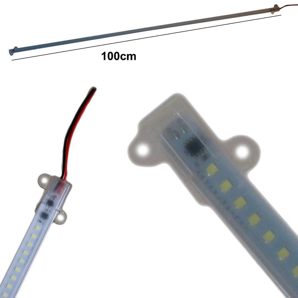 Trade Shop - 5 Striscie Led Smd 2835 Rigida Barra Profilo 15w 1 Mt Luce Calda Fredda 12v - -bianco Caldo      -