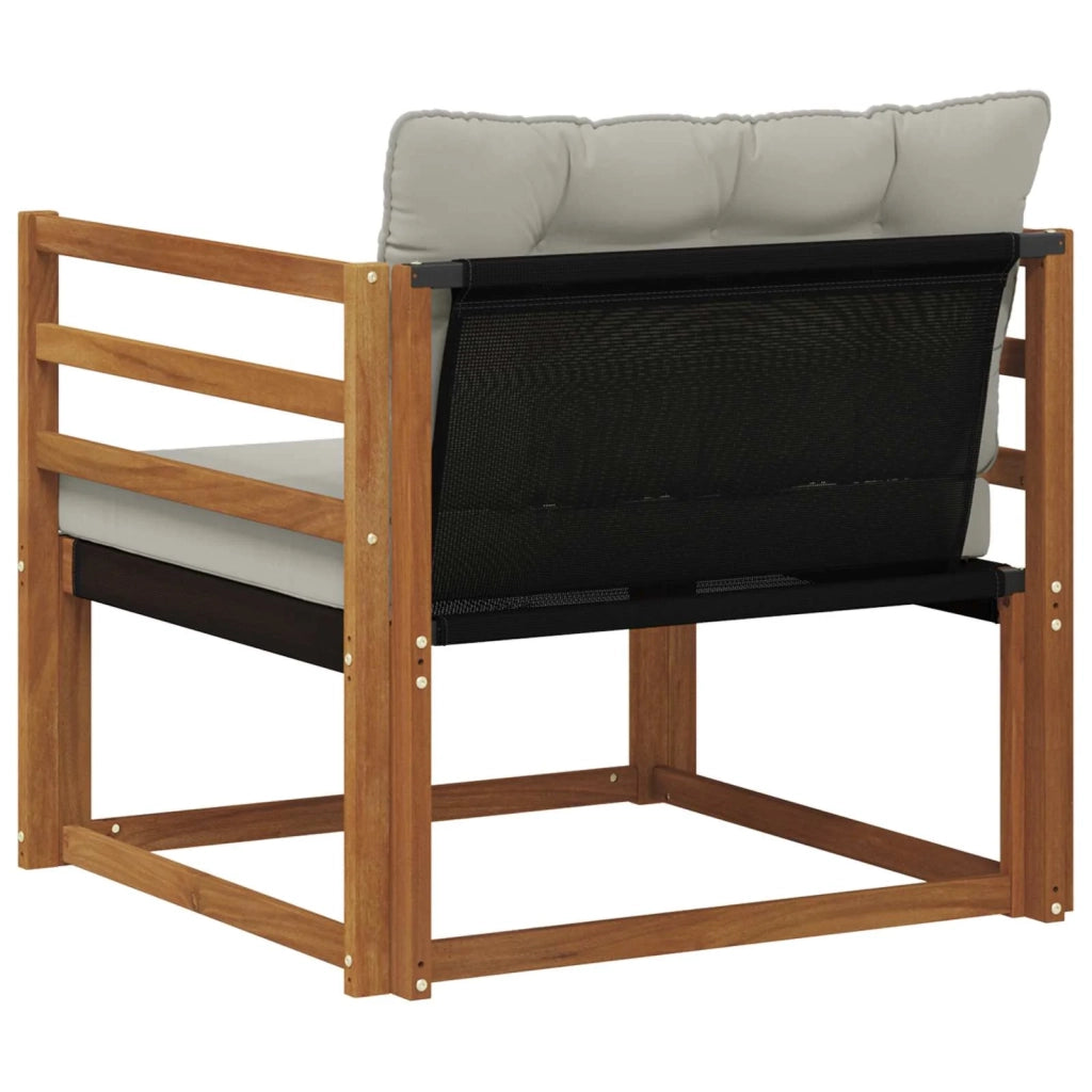Set di divani da esterno-Sofa da giardino Legno di Acacia Massello e Textilene 585445