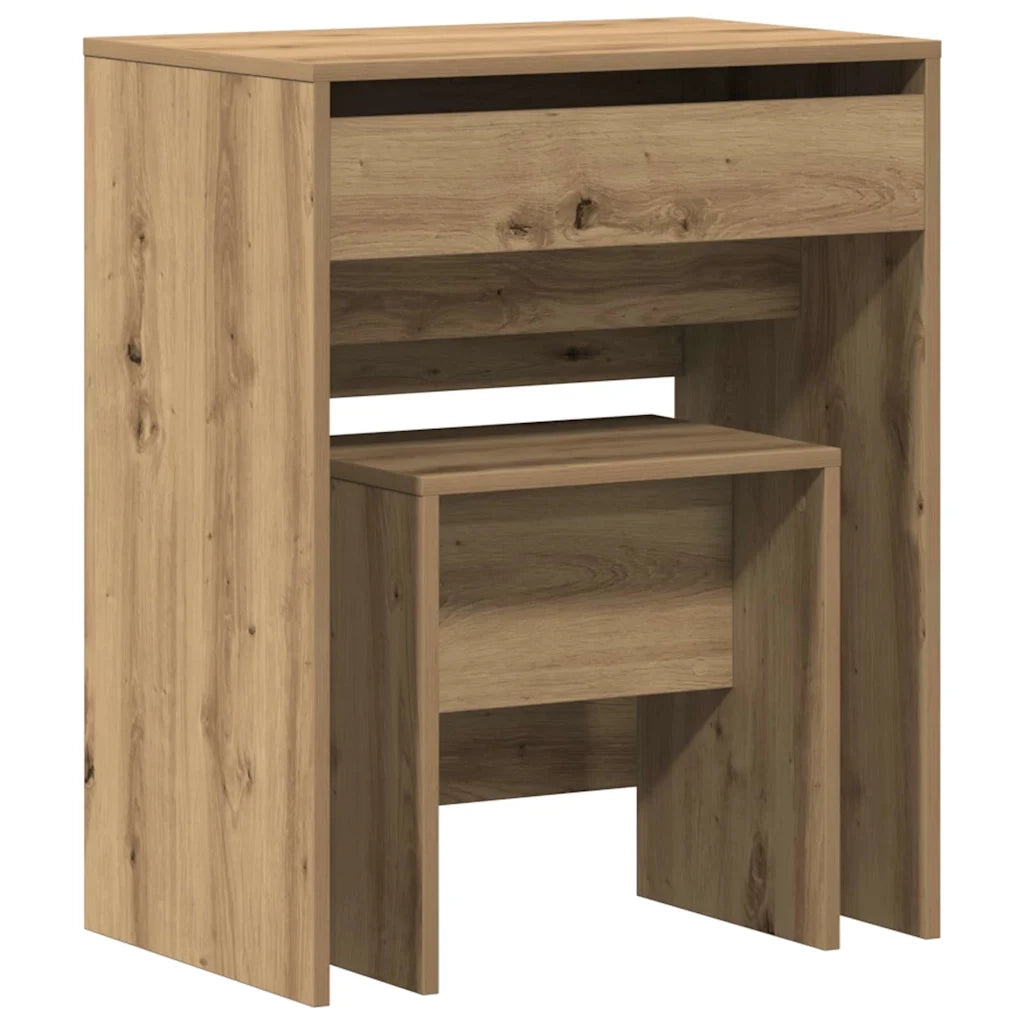Toeletta | Tavolo da Trucco rovere artigianale 60 x 40 x 75 cm