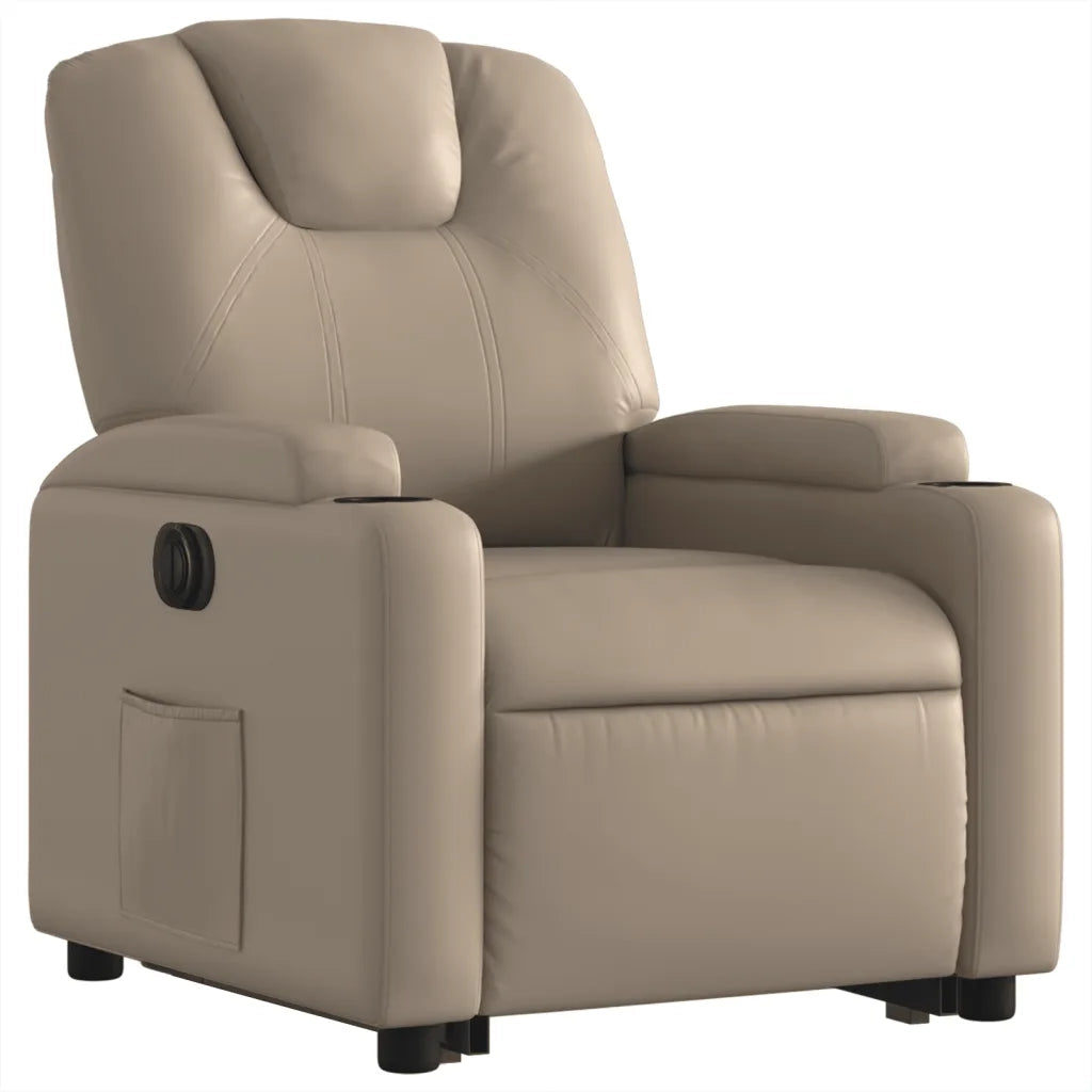 Poltrona Alzapersona Reclinante Elettrica Cappuccino Similpelle 3204450