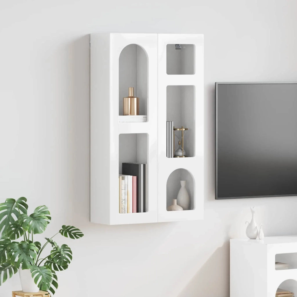 Armadio pensile con lo scaffale Bianco Lucido 59 x 20 x 100 cm CFW4976758