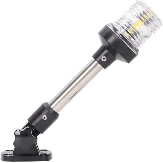 Lampada LED 9in 12V 24VDC 3W 4000-4500K LED Bianca Lampada di Navigazione con Coperchio Flessibile per Barche e Ancora