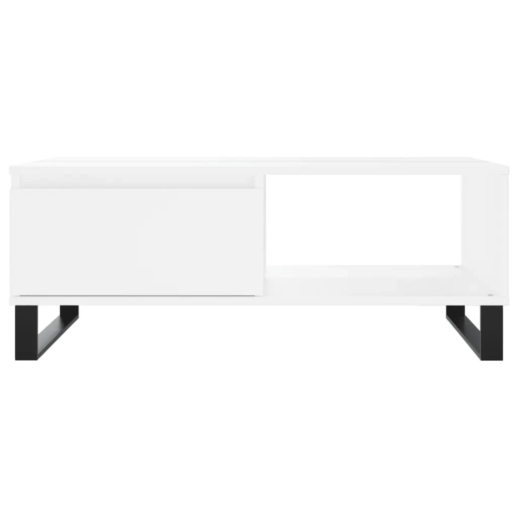 Tavolino da salotto | Tavolino da caff¨¨ | Tavolino da Soggiorno Bianco 90x60x35 cm in Legno Multistrato