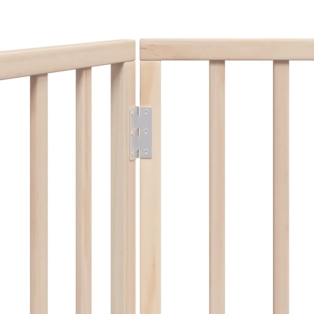 Cancelletto per cani pieghevole 2 pannelli 160 cm in legno di pioppo 352178