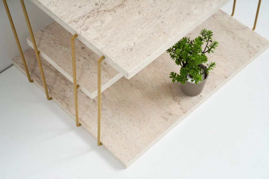 Tavolino in legno "Lifon" 50 x 40 x 33 cm - Travertino