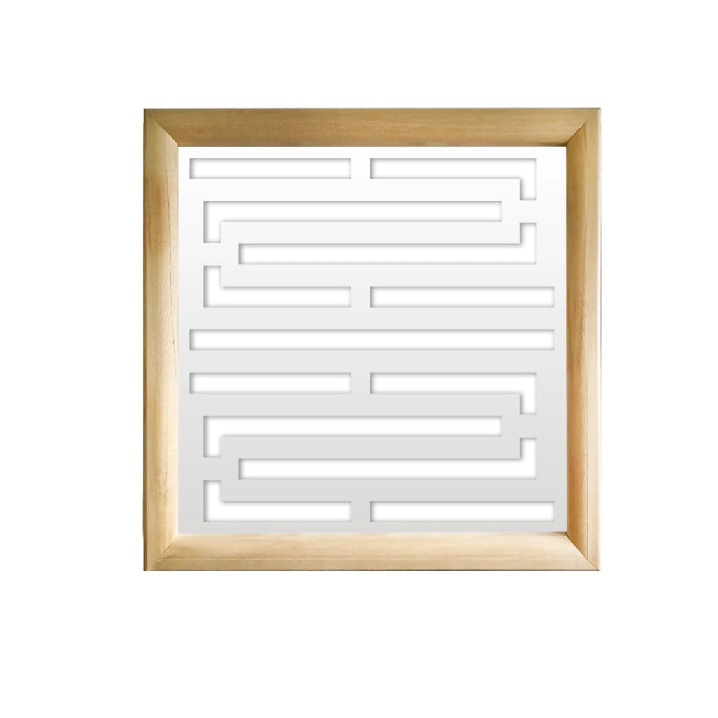 INTRICO  - Moduli Decorativi in Legno e PVC Colore: bianco, Misura: 98x98 cm