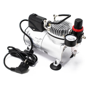 Compressore per aerografo AF18-2, a membrana 4 bar, arresto automatico, con manometro