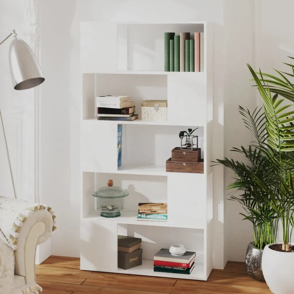 Libreria/Divisorio Bianco 80x24x155 cm in Truciolato cod mxl 14038