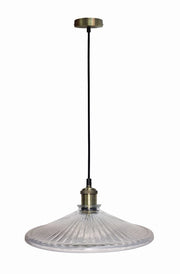 Lampada a sospensione Candellux Chester Ø30 ottone vetro E27