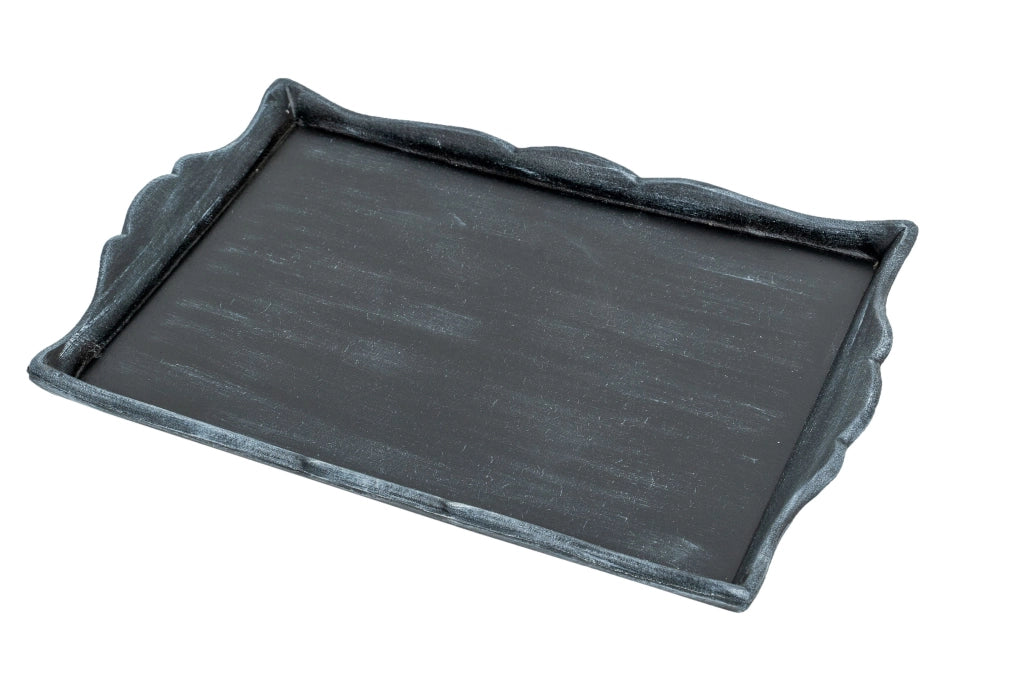Biscottini Vassoio in legno finitura nera Made in Italy