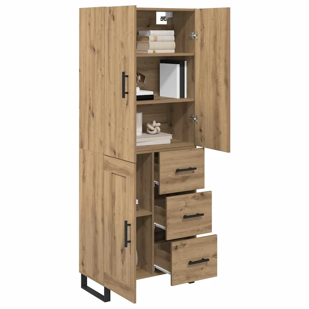 Credenza 2 pcs Rovere artigianale 69,5 x 34 x 180 cm
