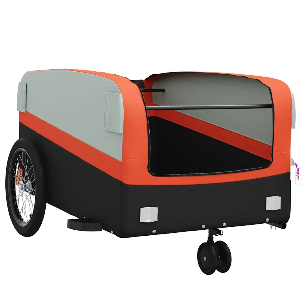 Rimorchio da Bici Nero e Arancione 45 kg in Ferro CFW6264372