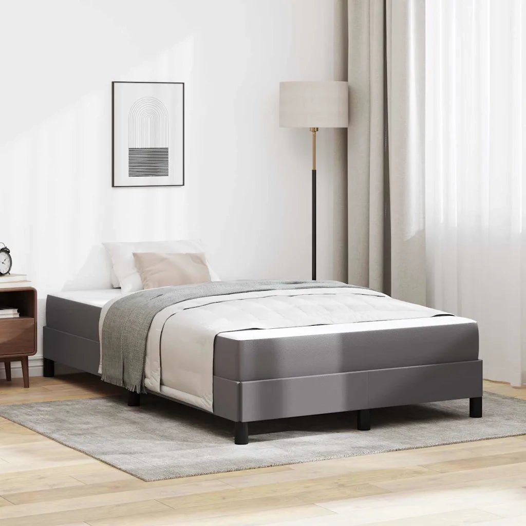 Struttura del letto con materasso Grigio 120 x 200 cm Tessuto