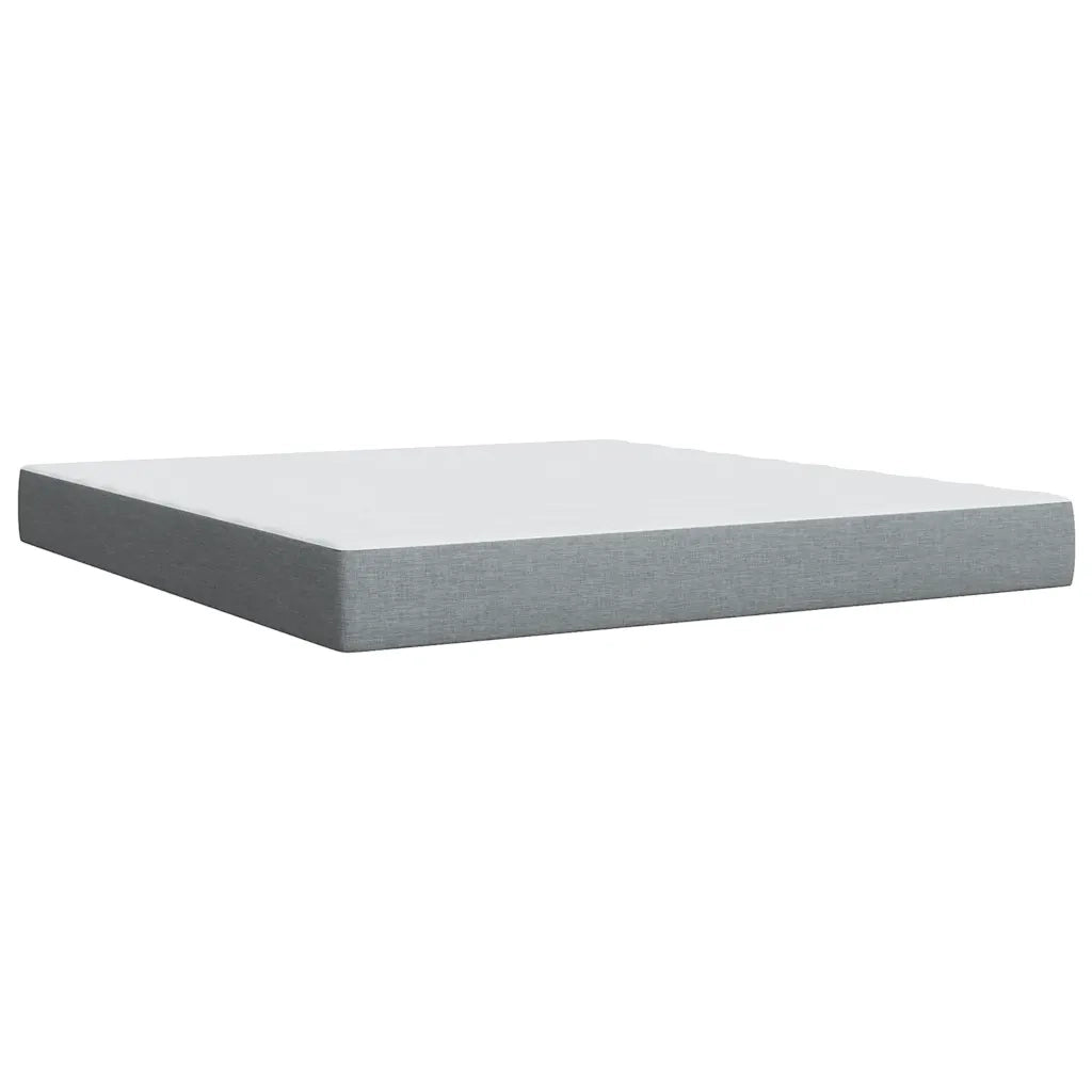 Giroletto a Molle con Materasso Grigio Chiaro180x200 cm Tessuto 3289849