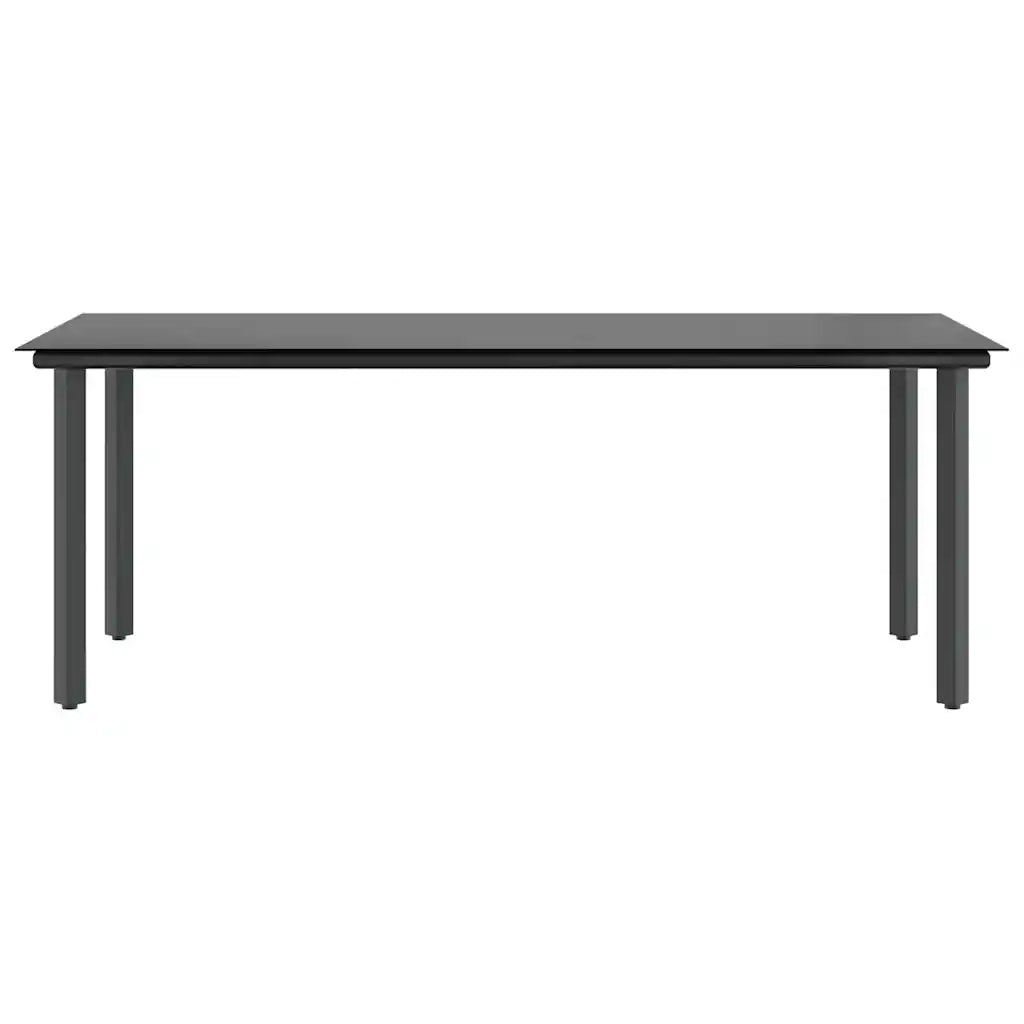 Set da Pranzo da Giardino 7 pz con Cuscini Polyrattan Vetro