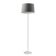 Vivien Piantana Bianca con Paralume Conico Antracite E27 IP20 48cm - Lampada da Terra in Metallo e Tessuto per Interni - Rossini Group
