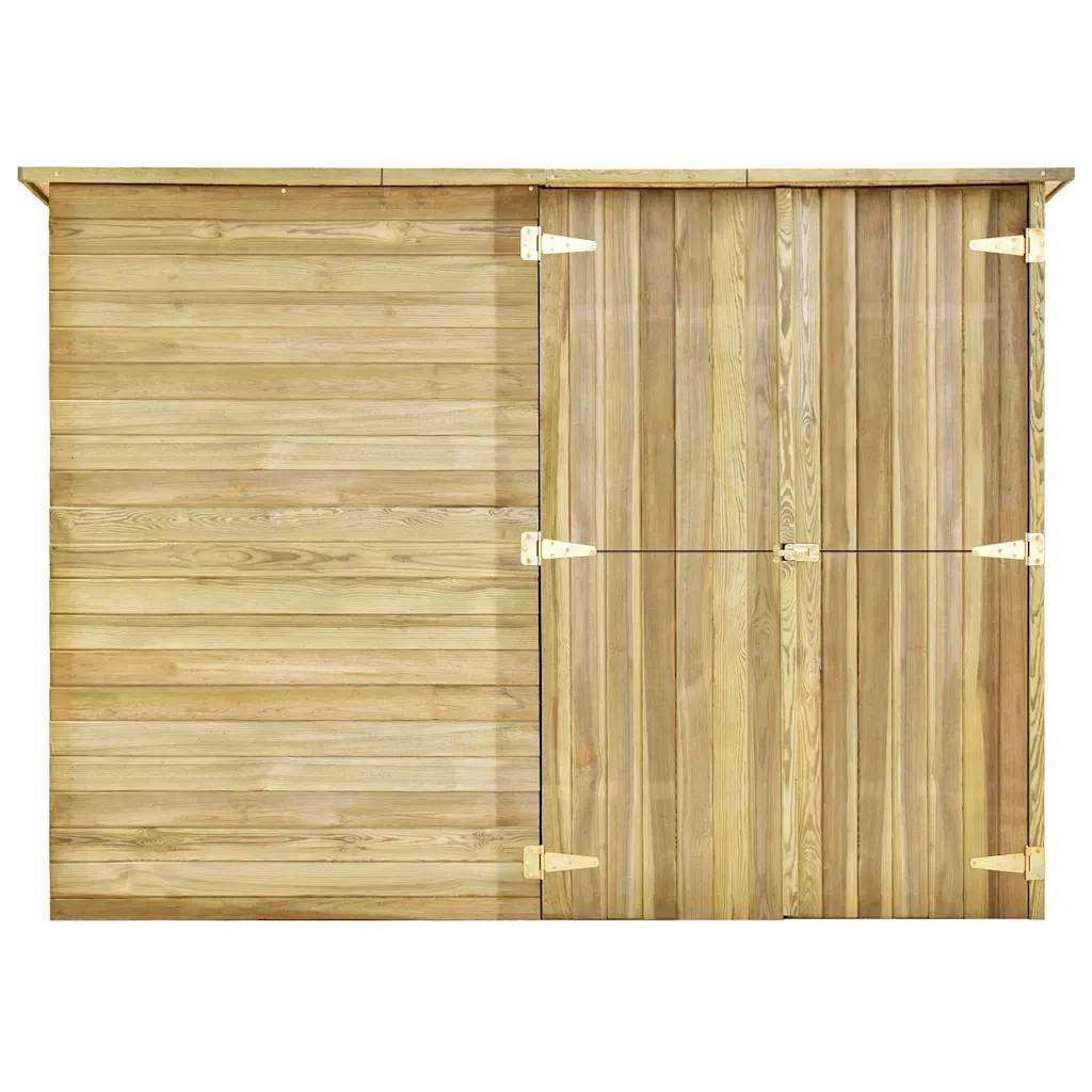 Ripostiglio da Giardino 232x110x170 in Legno di Pino Impregnato 46363