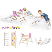 Set triangolo giocattoli pieghevoli per arrampicata beb¨¨, Triangolo arrampicatore per bambini con tunnel Bianco-Arrampicate e scivoli
